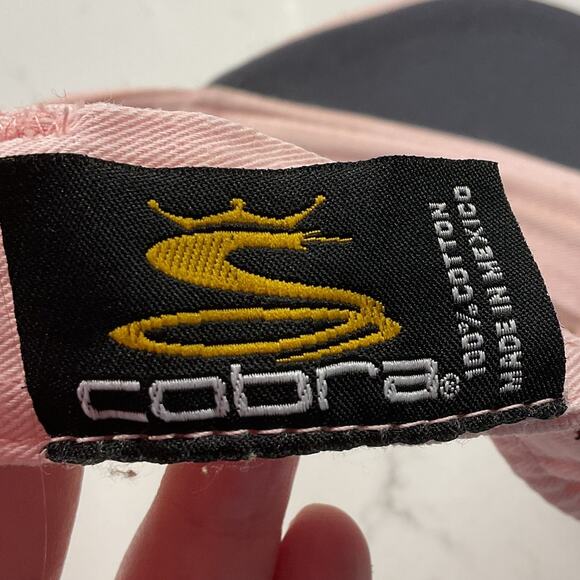 Cobra Embroidered Womens Golf Visor Pure Cotton Adjustable Size Pink - Picture 8 of 9